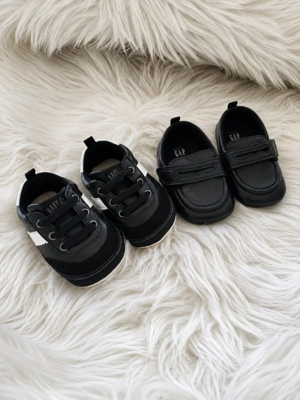 Gap Boy's Black Loafer & Sneaker Bundle SZ 12-18M